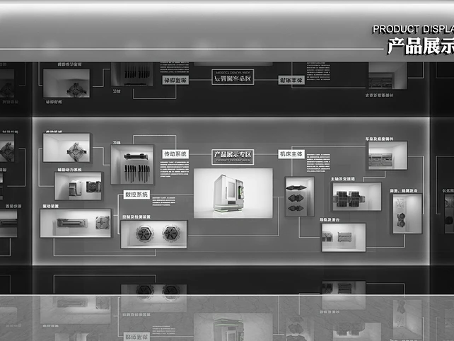 现代科技汽车零部件展厅3d模型-花瓣网