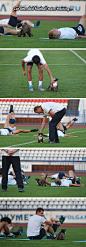 Cat crashes football practice: 