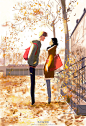 #优动漫好料推荐#【名作推荐】美国插画师Pascal Campion，插画多取材于日常场景，寥寥数笔，光感气氛淋漓尽致（经常看到有人拿着他的画求作者，这次一定要记住他的名字(┐「ε:)_ O网页链接
