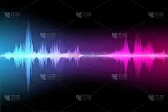 抽象声波矢量的彩色背景.