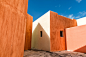 BCS - Baja California Sur : mexican house roof and wall detail on blue sky background