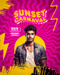 Flyer Sunset Carnaval Shows Social Media PSD Editável