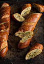 Garlic Bread w/Coriander & Parmesan, Recipe http://drizzleanddip.com/2012/09/17/the-best-ever-garlic-bread-with-coriander-and-parmesan