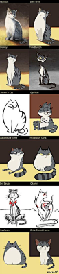 Same Cat, Different Styles ★ Find more at http://www.pinterest.com/competing/