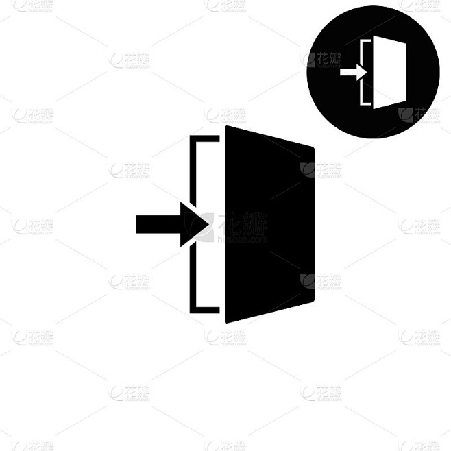 退出-白色矢量图标