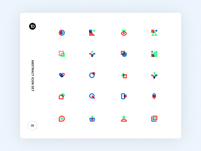 Abstract Icon Set mo...