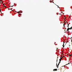 古风两支梅花图高清素材 古风 手绘 梅花 植物 自然 元素 免抠png 设计图片 免费下载 页面网页 平面电商 创意素材