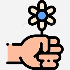 花嬉皮士16线形颜色图标 平面电商 创意素材