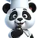 Ai产生的 熊猫 厨师 卡通片 剪下 3D 渲染