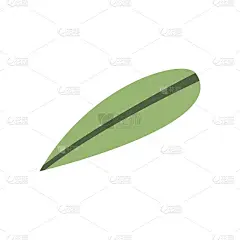 可爱的绿叶。秋平图标。为贺卡，海报，横幅，传单的设计落叶的剪贴画。收获日、感恩节、万圣节的对象。季节