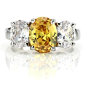 图喜欢:Three stone ring, with a canary cz omg! - 图喜欢 image.cn@北坤人素材