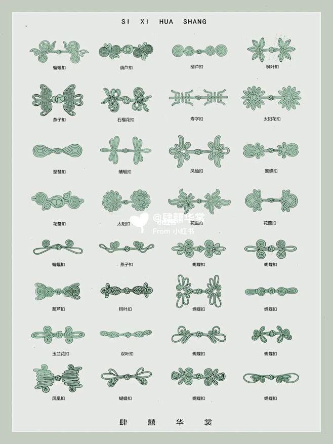 旗袍♥️盘扣大全  又是一篇收藏贴 : ...