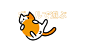 cartoon Cat cute IP logo orange Pet VI 寵物