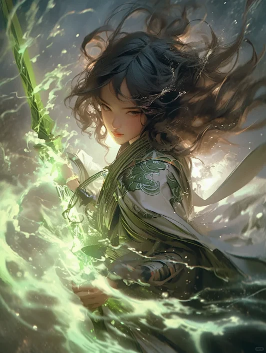 古风武侠 女丨midjourney动漫关键词 特效-花瓣网