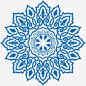 蓝色花朵高清素材 唯美 圆圈 手绘 花纹 边框 元素 免抠png 设计图片 免费下载