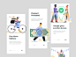 Onboarding Screens trending app icon vector concept branding interface clean uiux design typography gradients illustration modern creative mobile app design