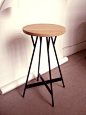 Tabouret chêne & acier, €95.00 Benjamin Bécue, €95.00