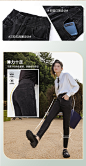 高腰牛仔裤女2021年秋新款直筒黑色裤子高弹力显瘦小脚紧身铅笔裤-tmall.com天猫