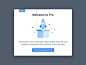 Welcome Dialog pro illustration confetti rocket package box upgrade welcome dialog modal