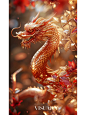 新年喜庆，红金龙，限免（含关键词）_12_Visual Sense_来自小红书网页版