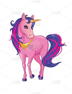 独角兽,矢量,鬃毛,彩虹,绘画插图,卡通,贴纸,动物,马,小马