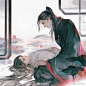 #二哈和他的白猫师尊#
“师尊，你理理我”
画师@-害谷- 已授权 ​​​​