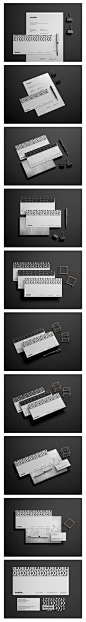 高级灰暗色黑色典雅的文具品牌VI样机多角度展示效果模板PSD素材