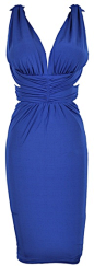 'Chelsea' Cobalt Blue Cut Out Backless Bodycon Dress