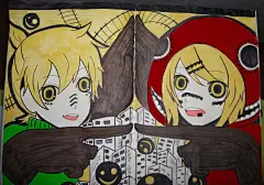 我来自蘑菇  的插画 双子