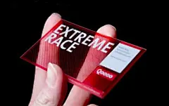 PVC名片 名片 透明名片 时尚 红  现代感