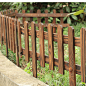 碳化防腐木栅栏围栏户外护栏实木花园菜园花坛庭院装饰室外小篱笆-淘宝网