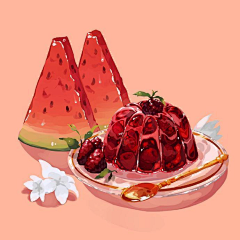 见鹤归山采集到C•绘画景物•食物与物