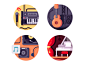 Music equipment icons