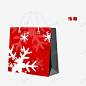 红色喜庆冬天购物袋高清素材 冬天购物袋 喜庆购物袋 手拎袋 红色购物袋 美观 免抠png 设计图片 免费下载