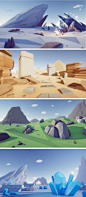 #LowPoly #Rocks Pack #3D Models Environments This package contains a huge variety of different rocks ready to use for your #game #levels. Just drag and drop prefabs to your scene and achieve beautiful results in no time. PC & mobile friendly.