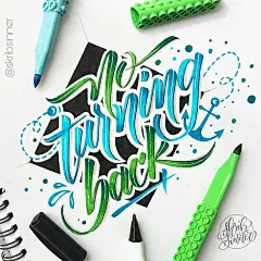 小清新英文字体的手绘插画图片