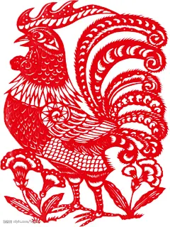 剪纸 十二生肖 鸡 中国剪纸 民间剪纸