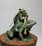 Parenthood (aka Pentacerotaur), Allan Diego Carrasco : 150mm figure done for Blacksun Miniatures. 
Polymer clay, epoxy putty.