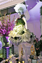 Snapshots of the fashion-inspired centerpieces at the 2012 New York Flower Show Dinner Dance, reflecting this year's theme "Couture en Fleur.": 