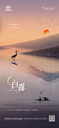 地产白露秋色海报-源文件