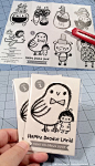 Mini Coloring Zine by flora chang, bonus gift for print purchases at HappyDoodleLand etsy shop.: 