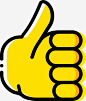黄色点赞手矢量图标 点赞 称赞 图标icon 卡通手绘 竖大拇指 黄色 棒的手势 png免抠图片 设计素材 88icon图标免费下载
