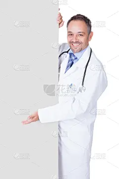 布告,空白的,拿着,注视镜头,垂直画幅,贺卡,留白,制服,男性