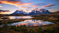 General 1920x1080 nature landscape mountains snow water lake snowy peak field Patagonia Chile trees clouds hills sunset island reflection long exposure