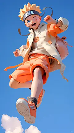 3D插画|嘻哈风格|漩涡鸣人