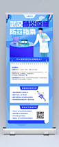 武汉疫情肺炎防护宣传易拉宝