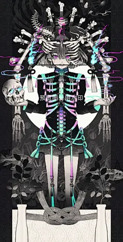 23.4.6更新。秋赤音插画 P站 二次元暗黑系 图集-淘宝网