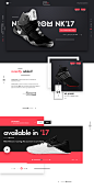 Mosquip sneaker website landing page design ui ux dribbble full 3