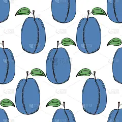 白底手绘梅花图案