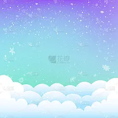 冬天天空乌云圣诞模板下雪